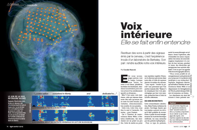 Double page ouverture article voix interieure