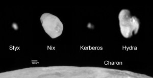 La sonde New Horizons continue à transmettre progressivement à la Terre les images qu’elle a prise durant sa traversée, à près de 50 000 km/h, du système de Pluton, le 14 juillet dernier. Voici tous les satellites de Pluton, représentés à l'échelle. Photos Nasa.