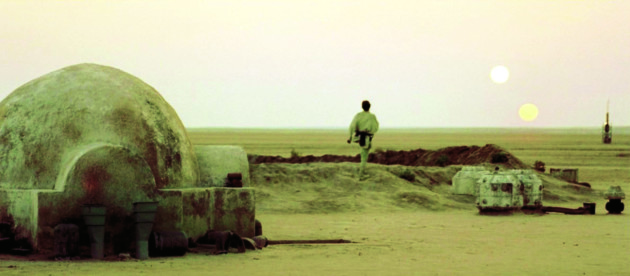 Tatooine, désertique, est la planète natale de la famille Skywalker - Ph. © Lucasfilms